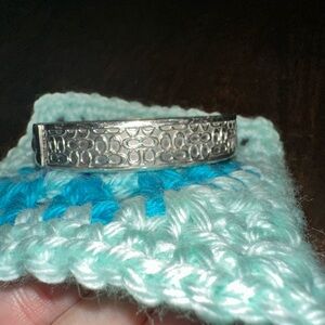 Coach Silver Bracelet with Intricate Design